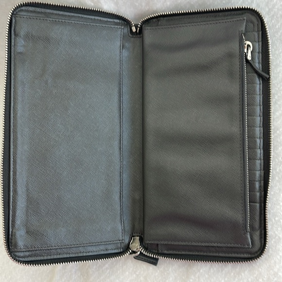 PRADA BR0441 Tessuto Chic Gray XLarge Organizer Wallet and Original COA Card - Picture 5 of 16